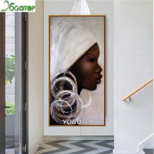 Large Full Diy Diamond Painting 5D african portrait Diamond Art Embroidery black white africa woman face Handmade Mosaic YY2710