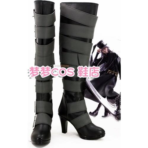 Black Butler Under Taker Anime Characters Shoe Cosplay Shoes Boots Party Costume Prop