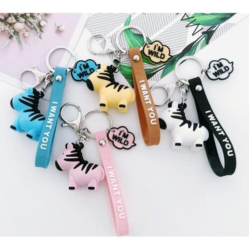 Cartoon Cute Anime Pony Keychain Male and Female Bag Decoration Car Key Pendant Keychain Creative Couple Friend Gift Wholesale