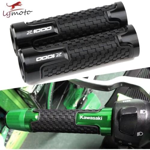 CNC Aluminum Rubber Motorcycle Handlebar Grips Accessories For KAWASAKI Z1000 Z1000SX Z 1000