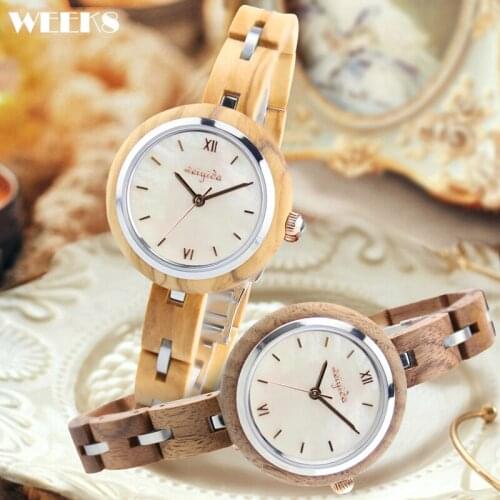Natural Real Wood Watch for Women Quartz Wristwatch Band Ladies Watches With Gift Box Dropshipping Clock Female Relogio Feminino