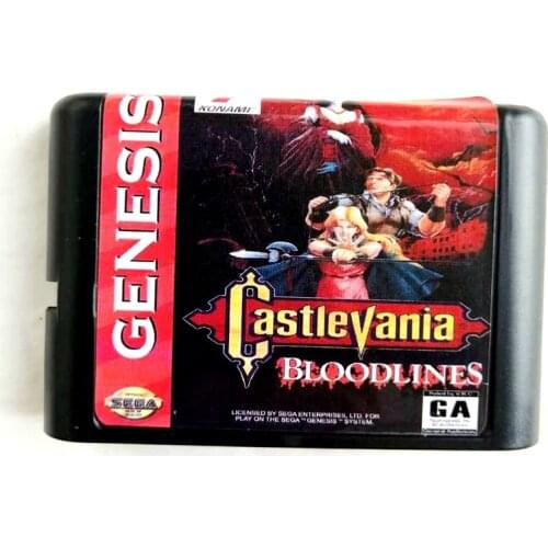 Castlevania Bloodlines 16 bit MD Memory Card for Sega Mega Drive 2 for SEGA Genesis Megadrive