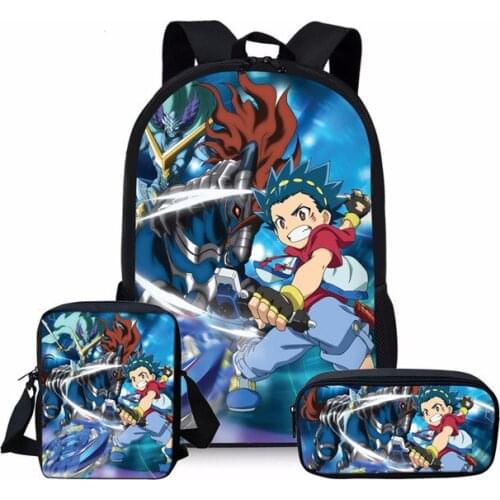 Cool Kids School Bag Set Anime Beyblade Burst Evolution School Bags Backpack For Girls Boys Messenger Pencil Bag Big Package