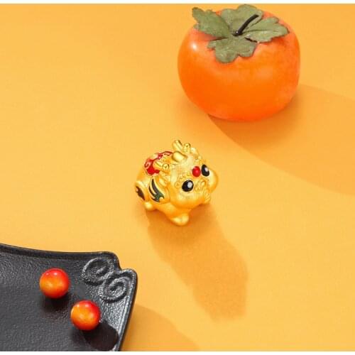 KOFSAC 2021 Cute Fashion Golden Swallowing Beast Bead Bracelets For Women Jewelry Gold Color Animal Red Rope Bangle Lady Gift