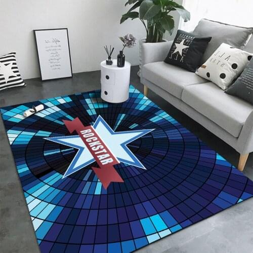 Landscape Carpet Livingroom Home Simple Bedroom Abstract Geometric Carpet Sofa Coffee Anti-Slip Floor Mats Area Rugs