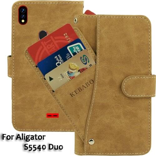 Leather Wallet Aligator S5540 Duo Case 5.5" Flip Fashion Luxury Front Card Slots Cases Cover Business Magnetic Phone Bags