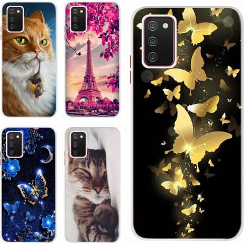 Soft Silicone Phone Cases For Samsung Galaxy A03s Case Cute Painted Cover For Samsung A03s A 03 s GalaxyA03s Fundas Coque Bumper