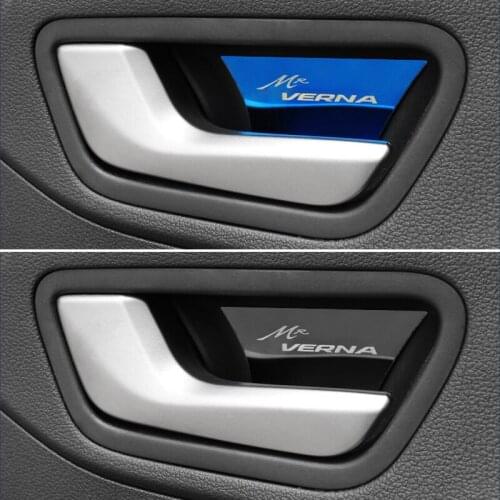 Stainless Steel Auto Inner Door Bowl Sticker interior moulding Covers For For Hyundai Verna