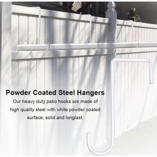 Hook Steel Hangers Holder Rack Wall Mounted Hook For Indoor Outdoor Hanging Lights Plants Planters Bird Feeder Pool Equipment