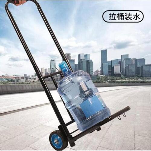 Small Pull Cart Folding Household Handling Trailer Shopping Grocery Shopping Stall Trolley Trolley Portable Luggage Wagon Artifa
