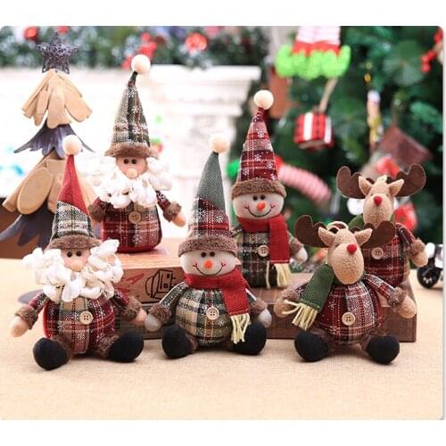 20*12*5 CM 3 Types Christmas Doll Stripe Dwarf Santa Doll Pendant Doll Christmas Tree Ornament Doll Decoration
