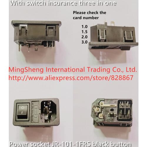 Original new 100% import genuine original with switch insurance three in one power socket JR-101-1FRS black