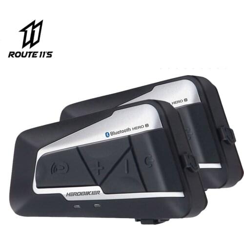 HEROBIKER Motorrad Intercom Helm Headset Helm Wasserdichte Lautsprecher Sprech Moto Headset Drahtlose Intercomunicador 1200M