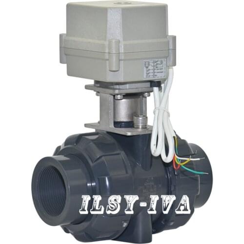AC110~230V Plastic motor control valve,DN15 PVC electric ball valve with instruction