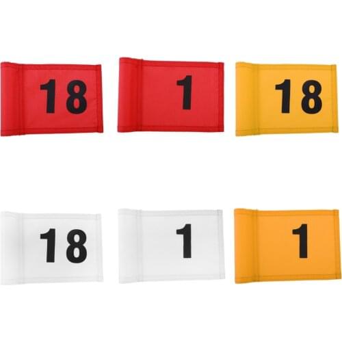 Numbered 1 / 18 Professional Golf Putting Green Flag for Ourdoor Backyard Garden Golf Practice Sports Golfer Accessories Gift