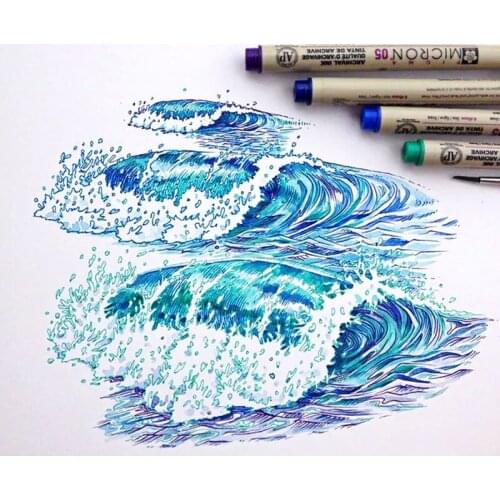 Sakura Sketch Micron Pen Superior Needle Drawing Pen Fine Liner Pigma Drawing Manga Anime Marker Fine Colour