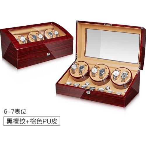 5 MODES 6+7 Watch Winder for Automatic Watches Chain Motor Wooden Rotary Shaker Watch Accessories Box Watches Storage Collector