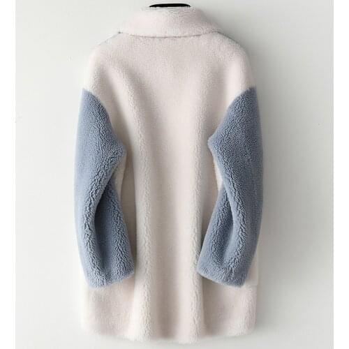 Real Fur Coat Female Wool Jacket Autumn Winter Coat Women Clothes 2020 Korean Vintage Tops Suede Lining Manteau Femme ZT4214