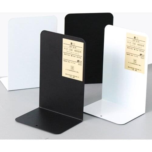 1 Pair Metal Bookends Organizer Desktop Office Home Book Support Shelf Storage Holder Book Ends Stand