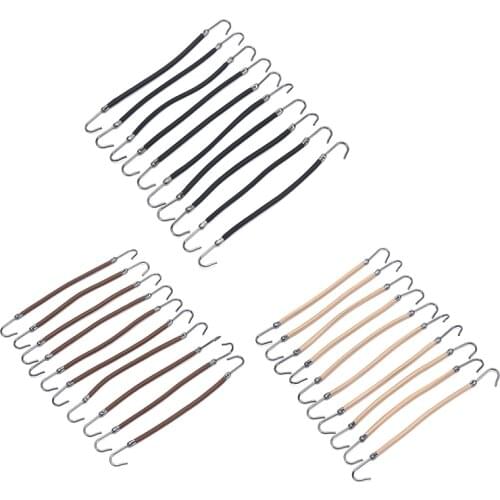 10Pcs/lot Elastic Clips Ponytail Hooks Headband Rubber Hair Braid Hair Styling Tools Hair Claw Hair Clip 3Colors