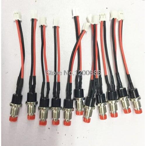 10CM 20AWG RED/BLACK WIRE NO PBS-110 ON/OFF Push Button Momentary Push Button Switch Lockless Momentary Switch wire harness