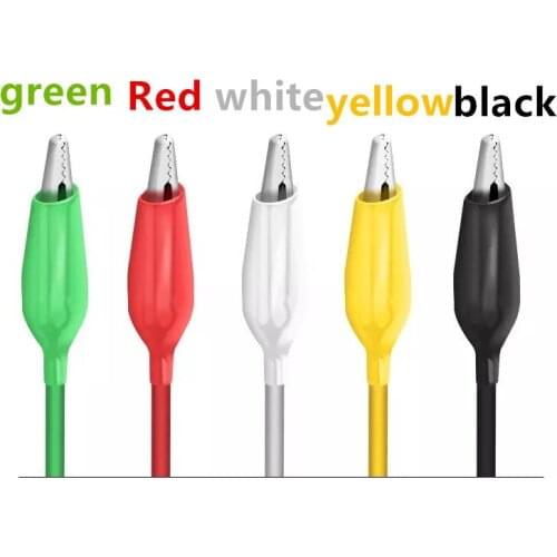 2pcs/5pcs Line length 50cm Crocodile clip Large 45mm Double-ended Crocodile Clips Cable Alligator Clips Wire Testing Wire Clip