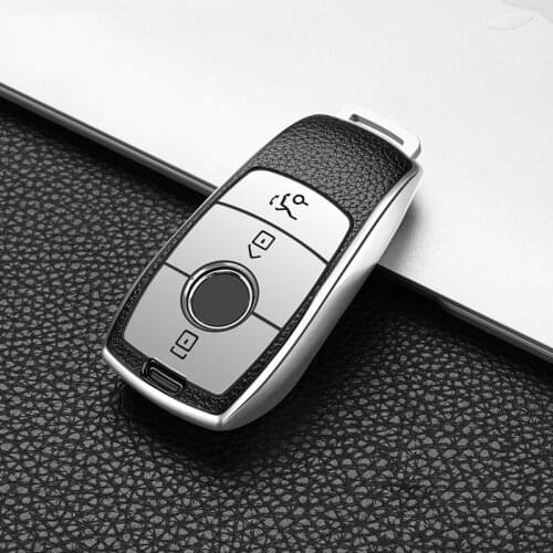 TPU Leather Car Key Case For Mercedes Benz ECGMRS Class 204 212 216 SLS SLK GLK CLK E300 AMG Remote Keychain Car Accessories New