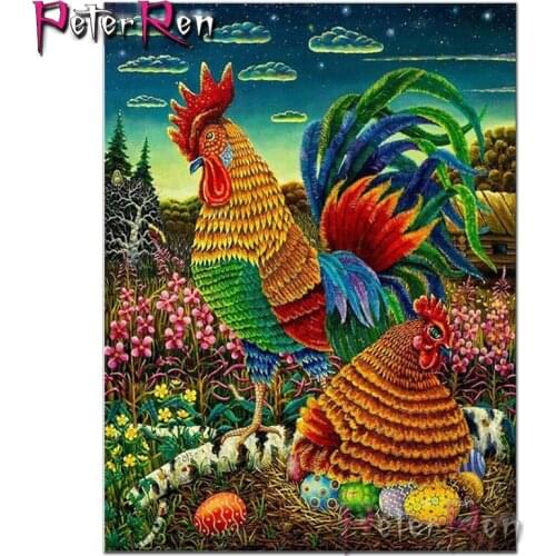 Diamond Painting Chicken Picture Of Rhinestone 5D Diy Picture Of Rhinestone Diamond Embroidery Handmade cross stitch hobbies art