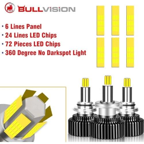 72 CSP 6 Sides 3D 360 H7 Led Car Headlights Bulbs 20000LM H11 H8 H1 HB3 9005 HB4 9006 70W Automotive Fog Lights Turbo Mini Lamp