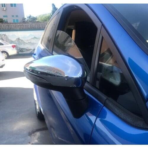 Free shipping! Higher star ABS with chrome 2pcs car mirror decoration cover rearview protection cover for Ford Fiesta 2008-2013