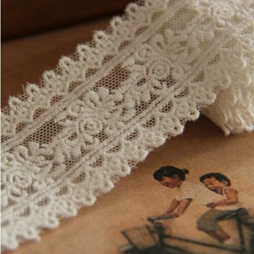 Free Shipping High Quality Gauze Embroidery Lace Trim DIY Accessories 3cm 5Yds/lot