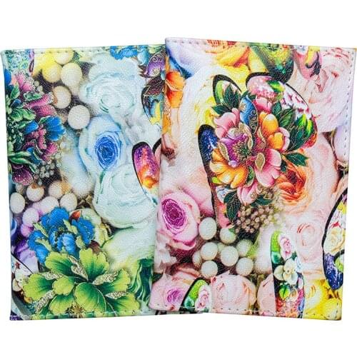 Zounake Peony flowers PU Leather passport Cover Case Colorful Passport Wallet Phone Card Slots holder Travel Accessories ZSPC16