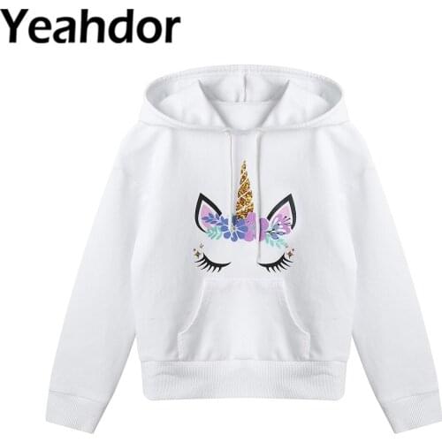 Kids Girls Spring Outfit Sweatshirt Long Sleeve Hoodie Adjustable Drawstring Cartoon Print Pocket Front Pullovers Top Streetwear