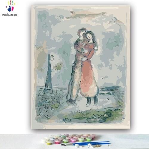 DIY colorings pictures by numbers with colors World famous painting village picture drawing painting by numbers framed Home