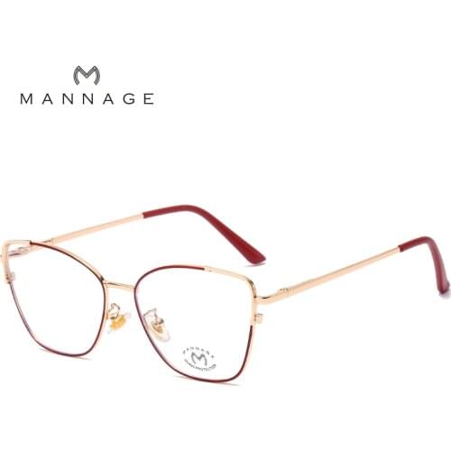 Women Office Computer Glasses Female Blue Blocking Eyeglasses Alloy Frame Anti Blue Light Oversized Eyewear 2021 New Trendy