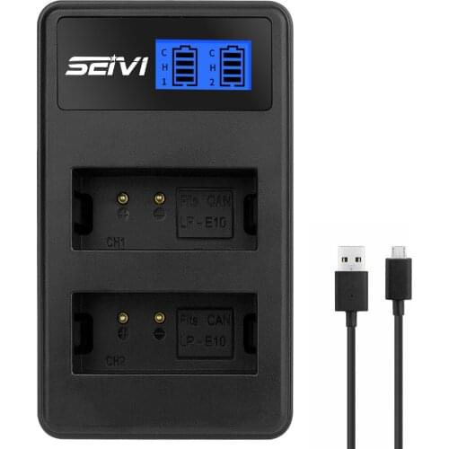 LP-E12 LPE12 USB Dual Charger for Canon Batetry For Canon M 100D Kiss X7 Rebel SL1 EOS M10 EOS M50 DSLR Camera