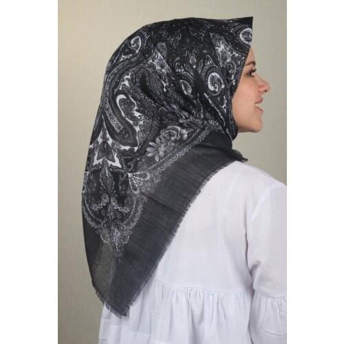 ERİPEK PATTERNED LINEN FLAMLI SCARF-DESEN-18-RENK-04