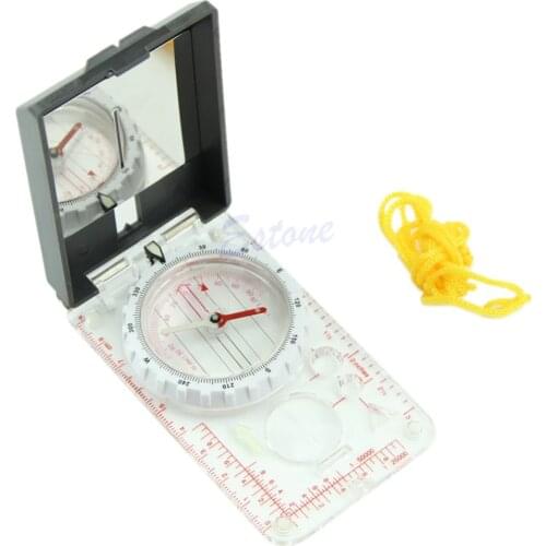 Map Ruler Scale Mirror Navigation Compass Scouts Outdoor Camping Survival Kits 'zt