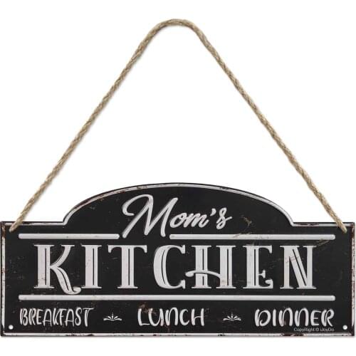 IJoyDo Moms Kitchen Metal Sign Rustic Kitchen Decor Vintage Wall Decoration Home Sign