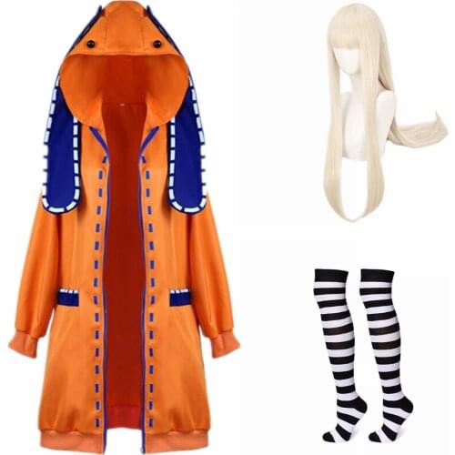 Anime Kakegurui Yomoduki Runa Cosplay Costumes Hoodie Compulsive Gambler Hoodies Coat Wig Sock Suit Halloween Costume For Women