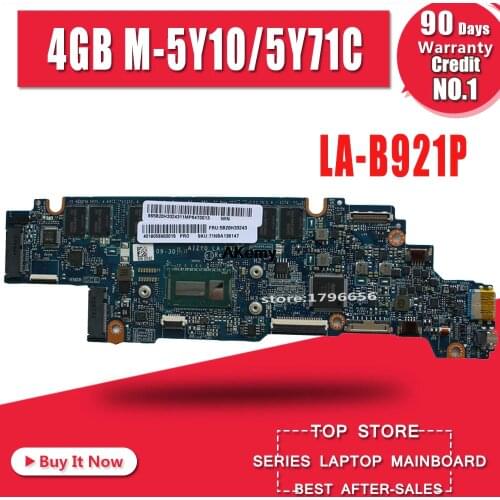 LA-B921P mothebroard For Lenovo Yoga 3-1170 Yoga 3 AIZY0 LA-B921P 4GB M-5Y10C 11 Laptop Motherboard CPU testado original