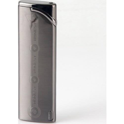 Refillable Inflatable Windproof Ultra-thin Straight Into The Lighter Boutique Gift Smoking Accessories for Weed Gadgets for Men