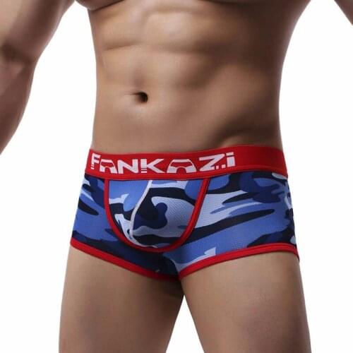 Printing Males Underwear Camouflage Boxer Shorts Mens Soft Lingerie Underpants Breathable Camo Homme Cueca Bottoms Low Waist New