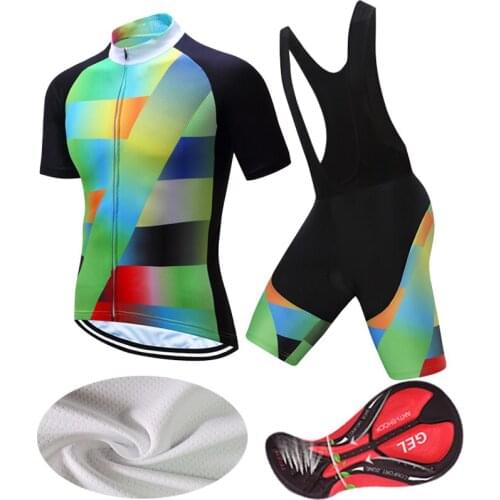 Mens Summer Lycra Road BIke Jersey Set Pro BIB Gel Shorts 2021 Cycling Clothing MTB Dress Male Suit Bicycle Clothes Uniform Kit