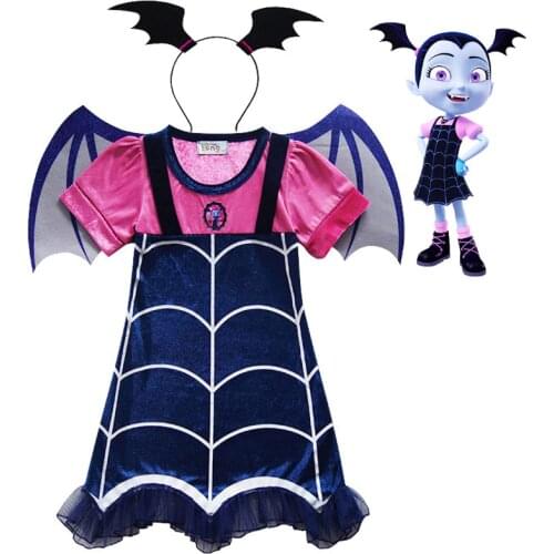 2018 new summer Lace Dress dress Cosplay Clothing Girls Vampirina Costume Little Girls Outfit