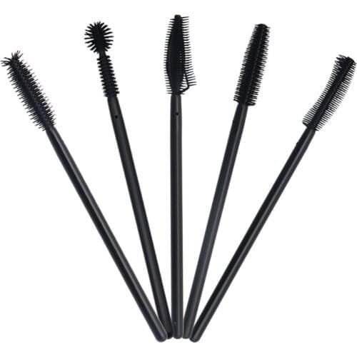 50 pcs Disposable Silicone Eyelashes Brushes Applicator Eye Lash mascara wands Brush Eyelash Extension women Makeup Tools