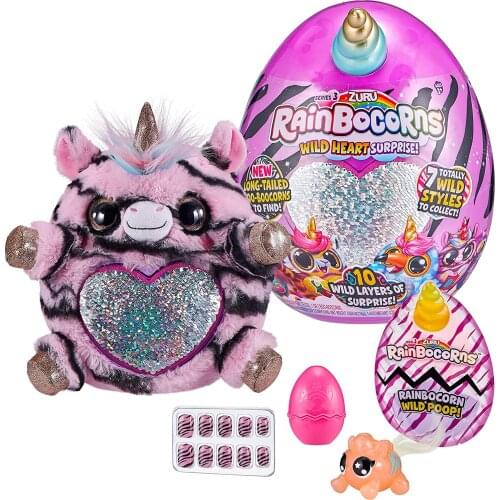 Genuine Original Rainbocornse Rainbow Unicorn Magic Sequin Surprise Plush Doll Girl Toy SMASHERS Epic Dino Egg toys Gift