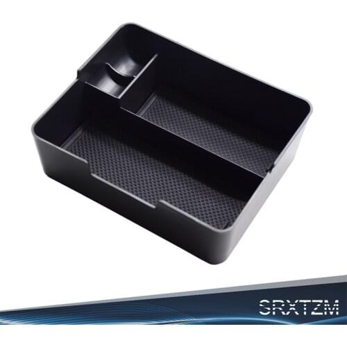 Plastic Black Car Center Console Armrest Storage Box Tray Organizer for Tesla Model 3 1PCS