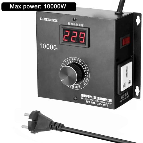 10000W Portable Household Compact Variable Voltage Controller Speed Temperature Light Voltage Adjuatable Regulator Dimmer