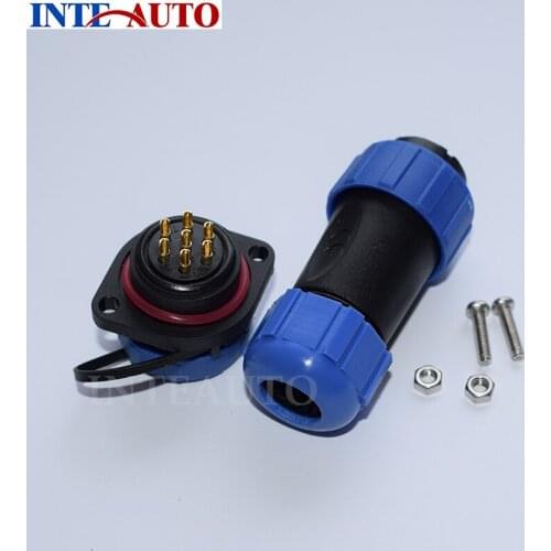 SP21 series connectors, Industrial Power Panel Mount Connectors,7 pins waterproof dust proof connector
